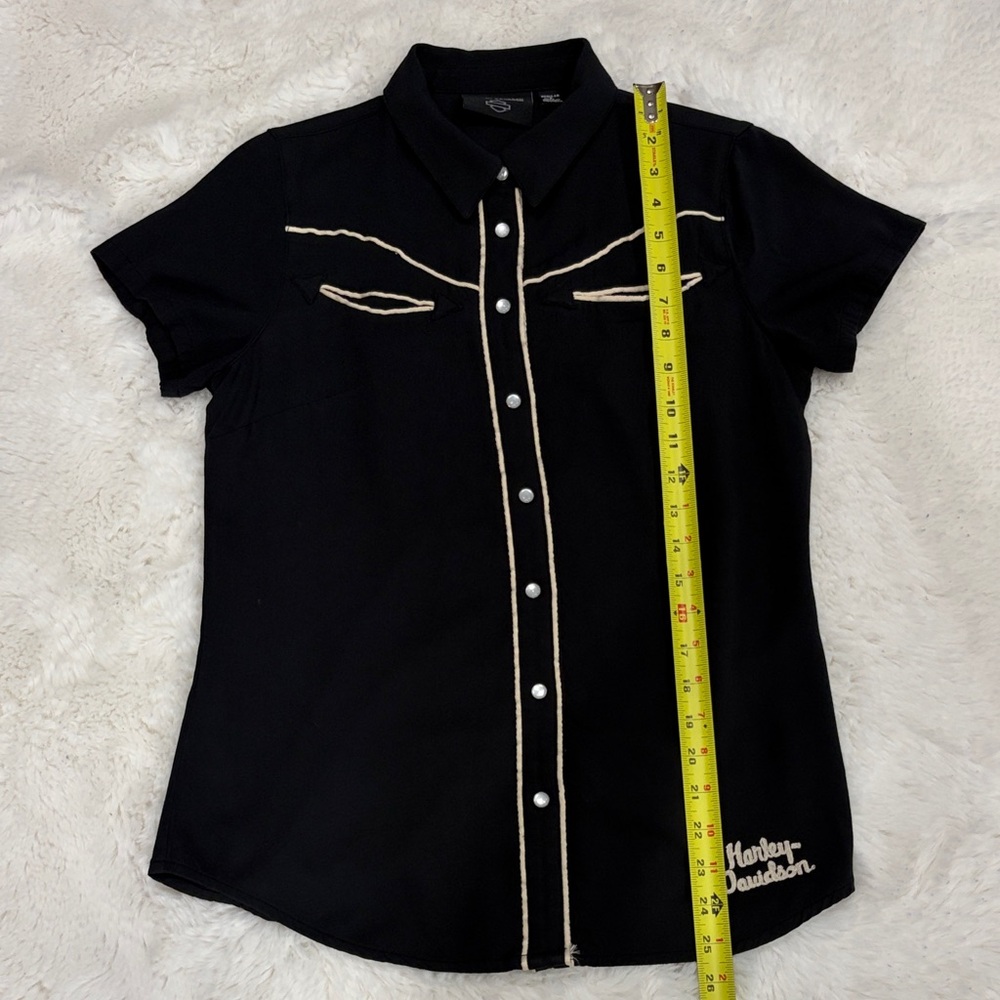 Harley-Davidson ,size S,Black and White Button-Up Shirt - Picture 10 of 16